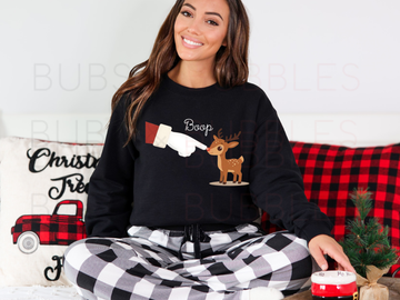 ‘Reindeer Boop’ Adult Crewneck Sweatshirt