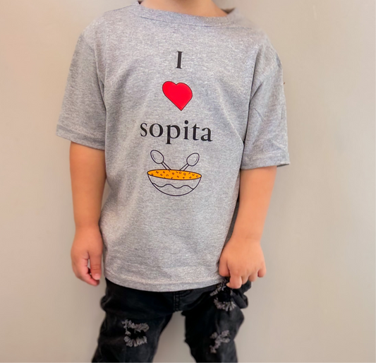 ‘I Love Sopita’ Toddler Shirt - Grey