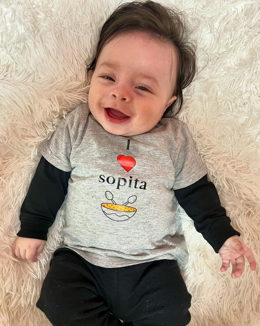 I Love Sopita Toddler Shirt - Grey