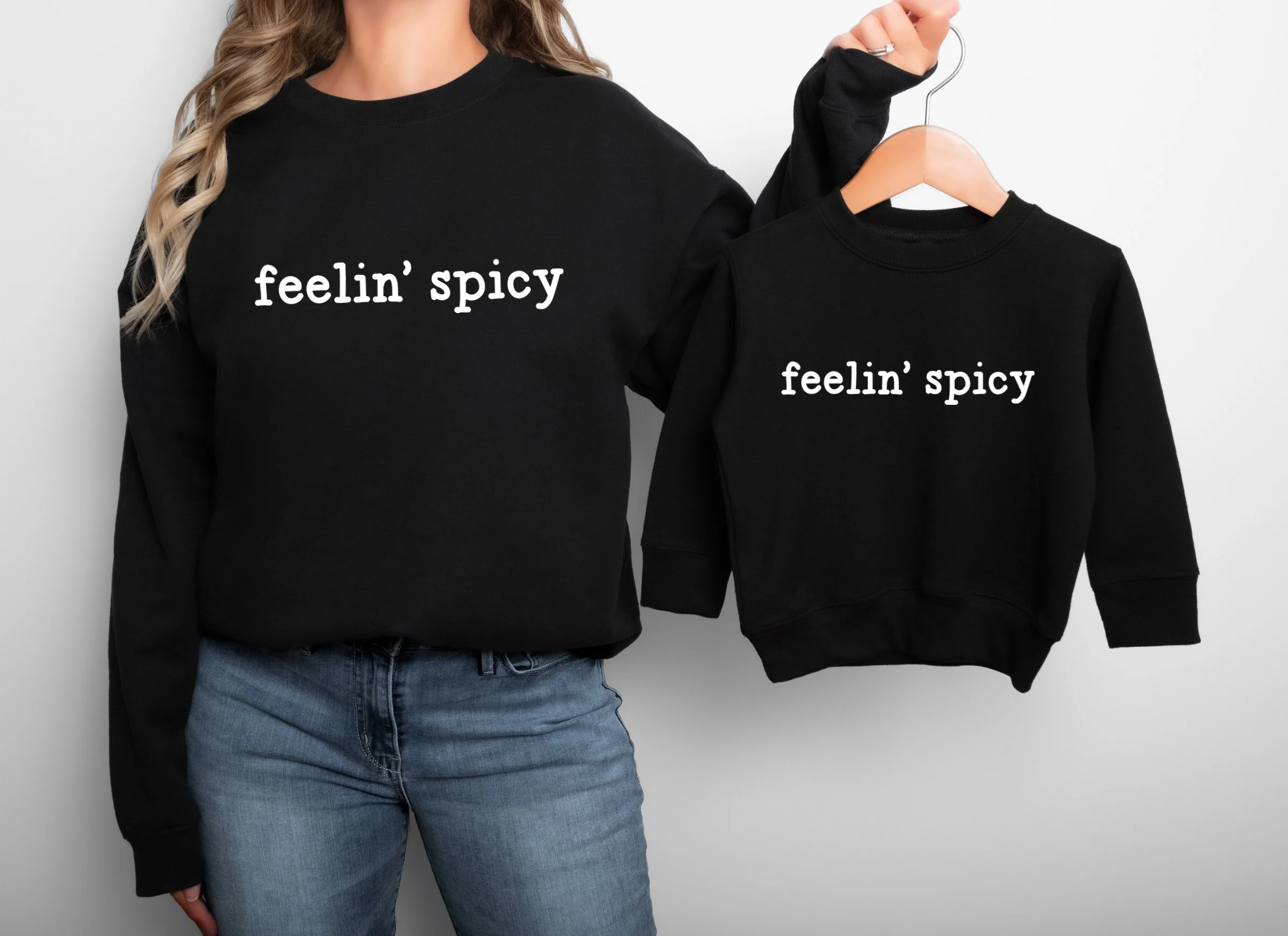 ‘Feelin’ Spicy’ Adult Crewneck Sweatshirt