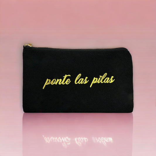 ‘Ponte Las Pilas’ Canvas Cosmetic Bag